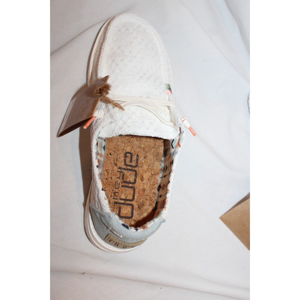 Hey Dude Wendy Women's Crotchet Bo Ho Lightweight Slip On Sneaker White NWOB 7 - Picture 5 of 7
